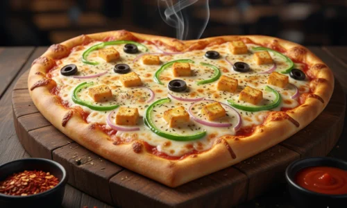 Heart pizza