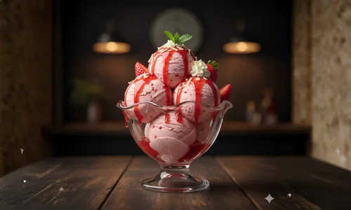 Strawberry ice cream